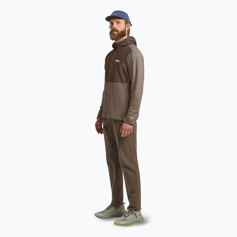 Men's trekking sweatshirt Jack Wolfskin Prelight Trail Hoody cold coffee 2
