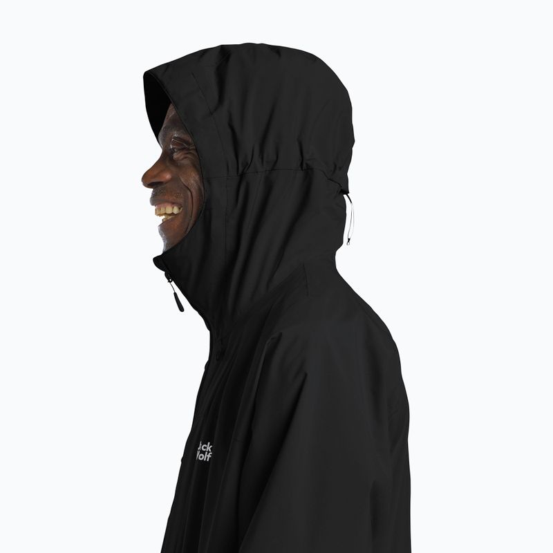 Men's rain jacket Jack Wolfskin Tempest 2l black 4