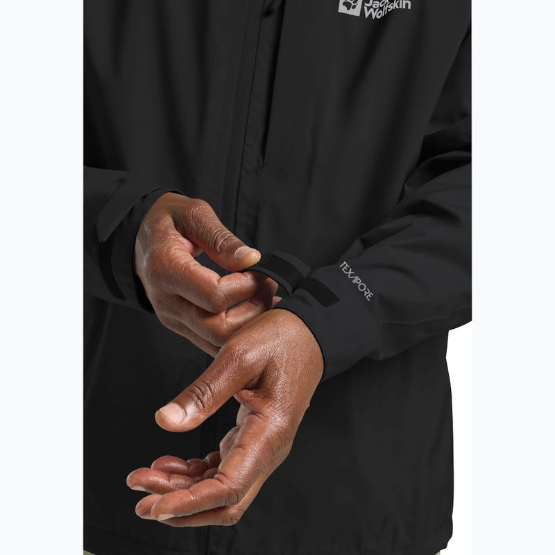 Men's rain jacket Jack Wolfskin Tempest 2l black 6
