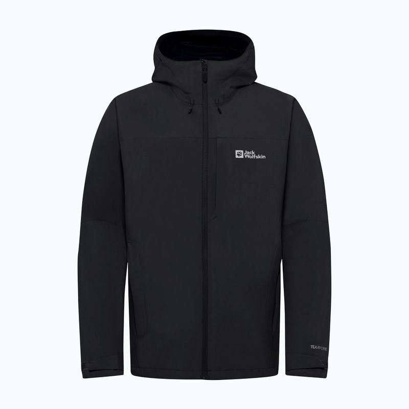 Men's rain jacket Jack Wolfskin Tempest 2l black 8