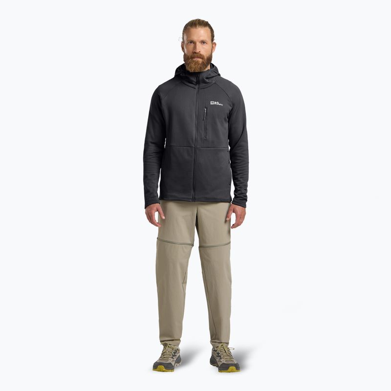Men's fleece top Jack Wolfskin Kolbenberg Hooded Full Zip phantom 2
