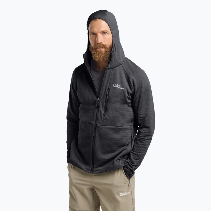 Men's fleece top Jack Wolfskin Kolbenberg Hooded Full Zip phantom 4