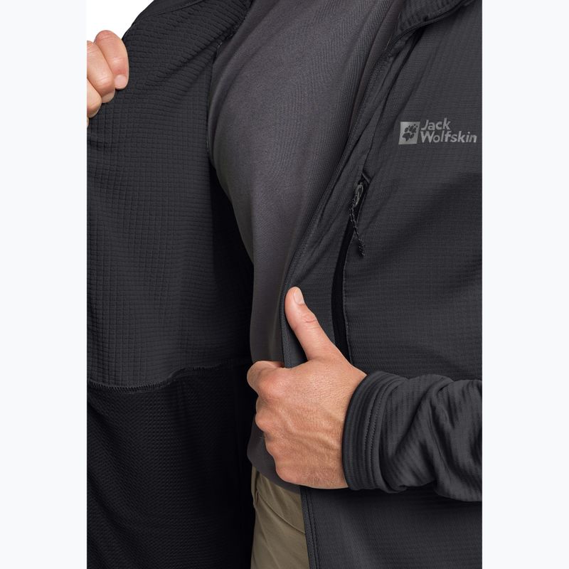 Men's fleece top Jack Wolfskin Kolbenberg Hooded Full Zip phantom 6