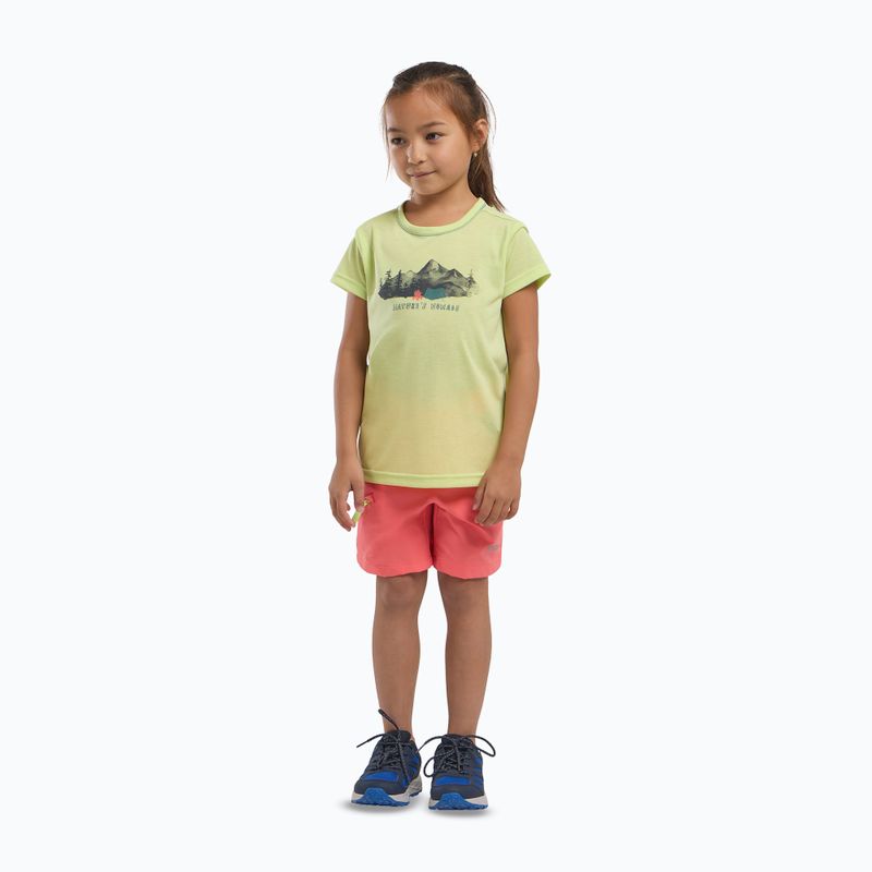 Children's T-shirt Jack Wolfskin Hiking Graphic T print cool matcha 2