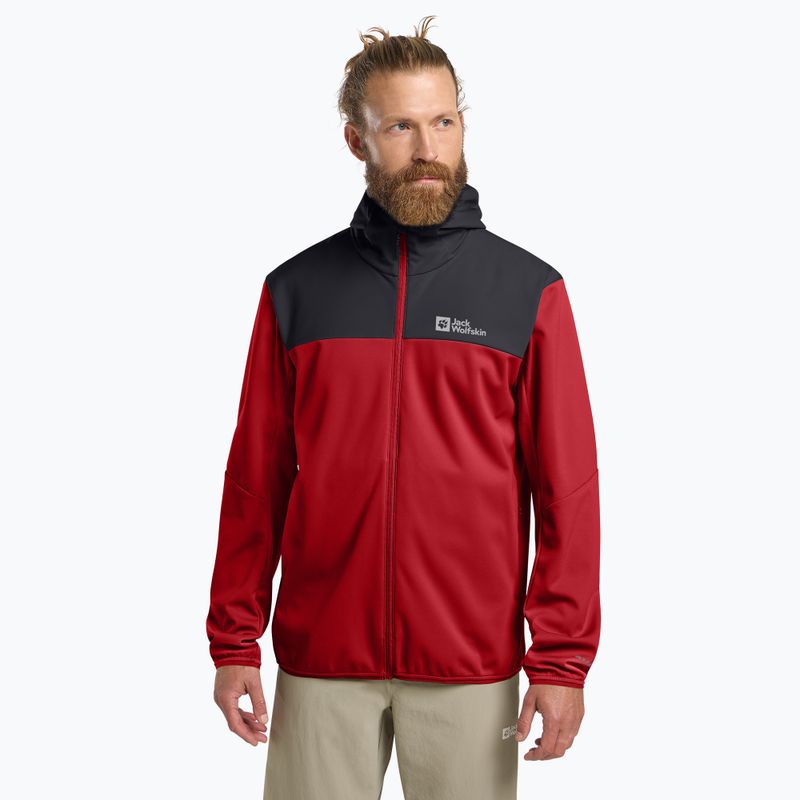 Men's softshell jacket Jack Wolfskin Feldberg Hoody adrenaline red