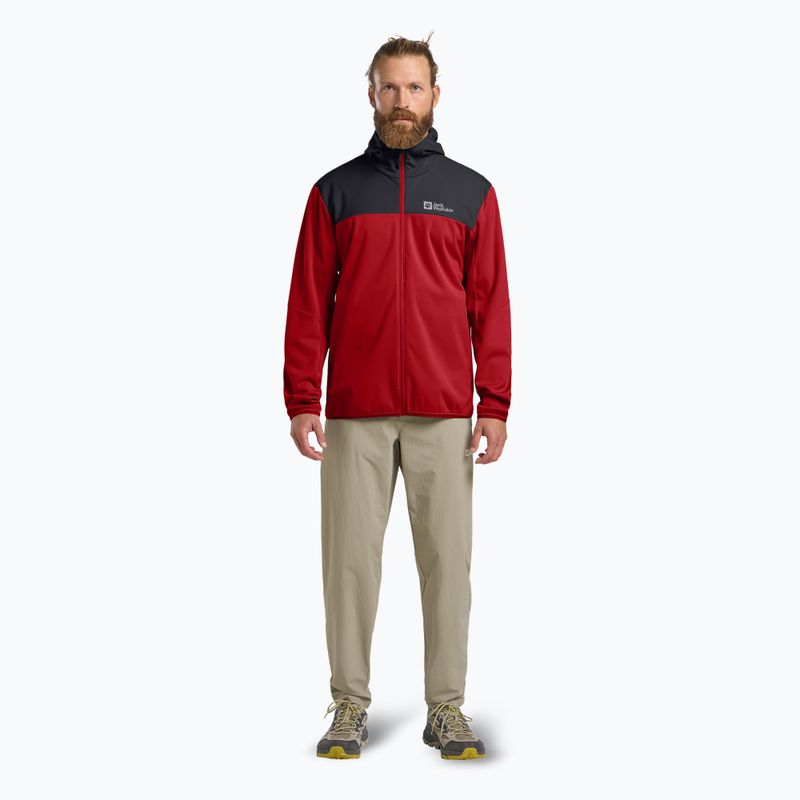 Jack Wolfskin men's softshell jacket Feldberg Hoody adrenaline red 2