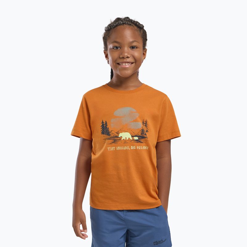 Jack Wolfskin children's t-shirt Graphic Cotton T print soft amber 5