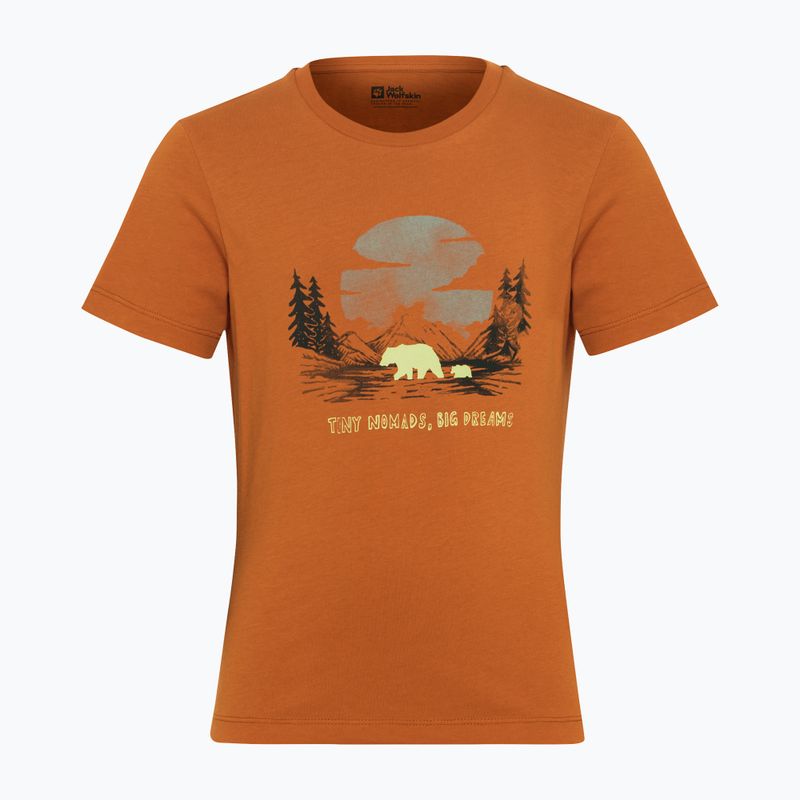 Jack Wolfskin children's t-shirt Graphic Cotton T print soft amber 7