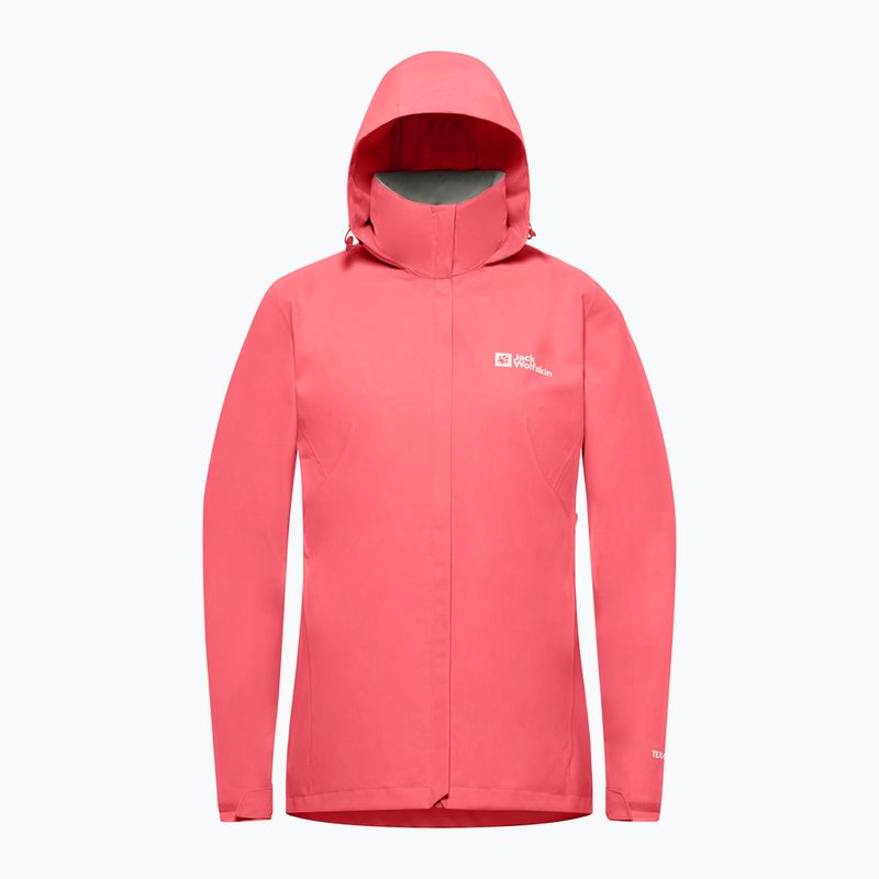 Women's rain jacket Jack Wolfskin Trailtime 2L sunset coral 9