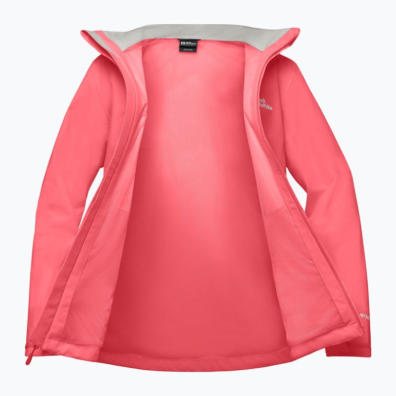 Jack Wolfskin women's rain jacket Trailtime 2L sunset coral 11