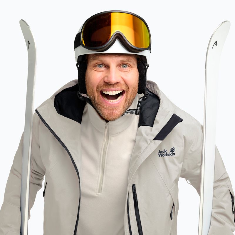 Men's ski jacket Jack Wolfskin Flowline Pro 2L Ins pale sand 4