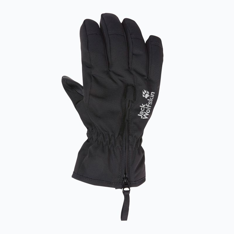 Children's trekking gloves Jack Wolfskin Easy Zip black 2