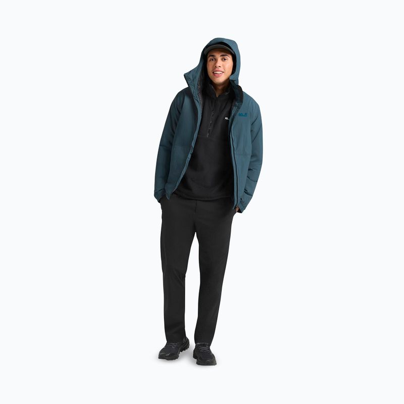 Men's rain jacket Jack Wolfskin Pamir aluminium blue 2