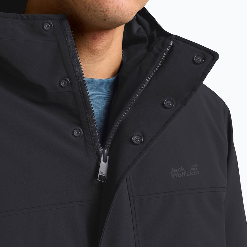 Men's insulated coat Jack Wolfskin Cold Camp Coat black 5