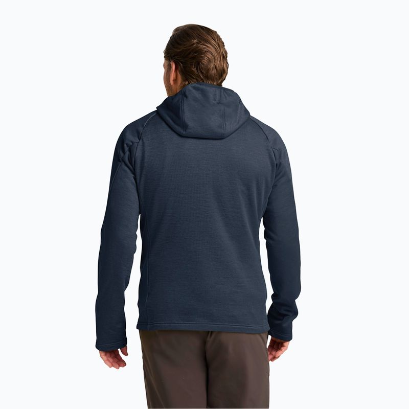 Men's trekking sweatshirt Jack Wolfskin Peak District Hooded Full Zip midnight sky 3