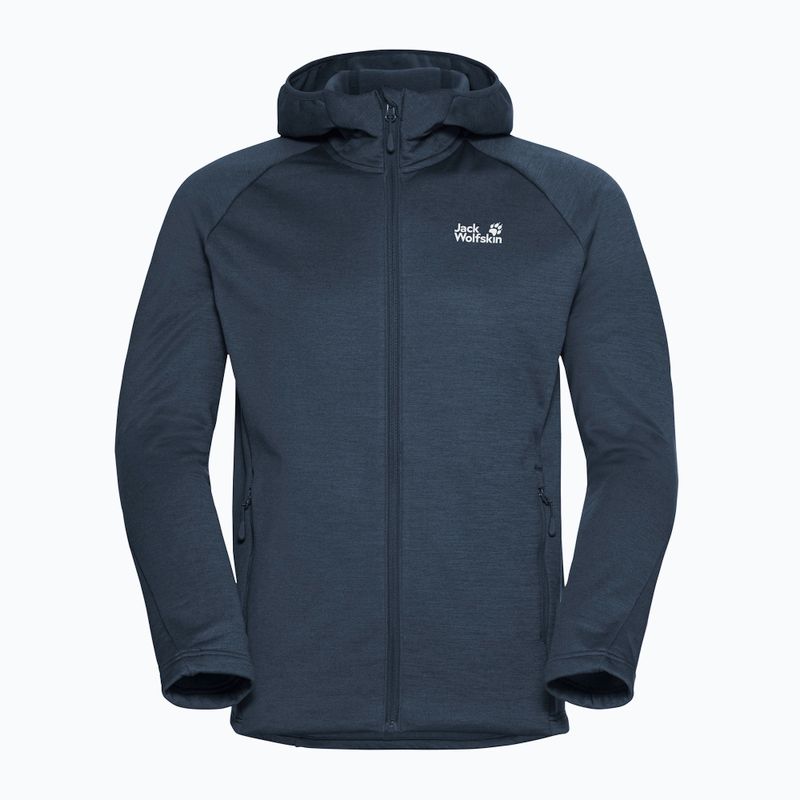 Men's trekking sweatshirt Jack Wolfskin Peak District Hooded Full Zip midnight sky 7