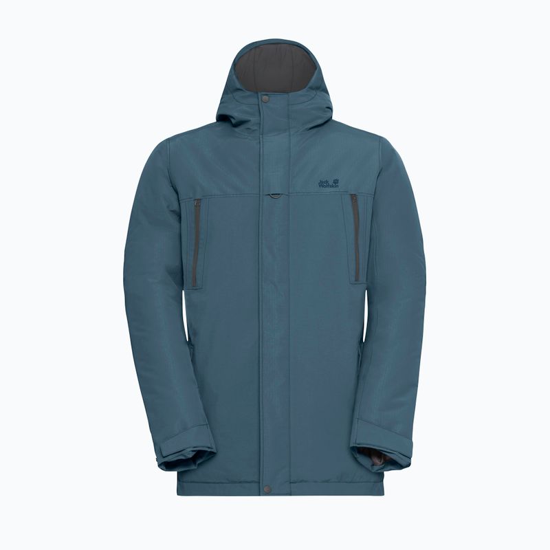 Men's insulated jacket Jack Wolfskin Glacier Shield aluminium blue 7