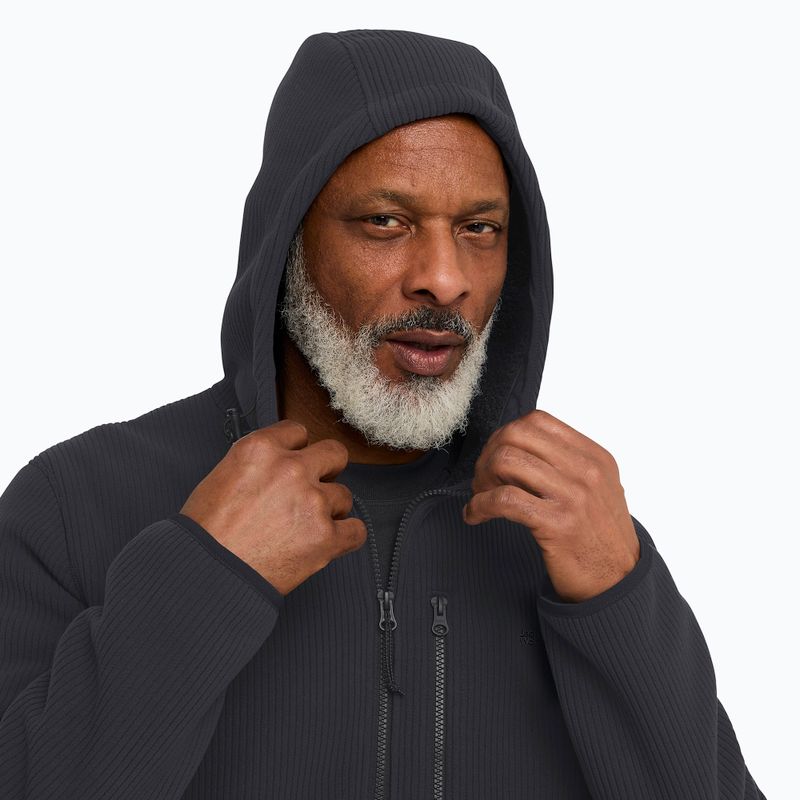 Men's trekking sweatshirt Jack Wolfskin Lake Ridge Hooded black 4