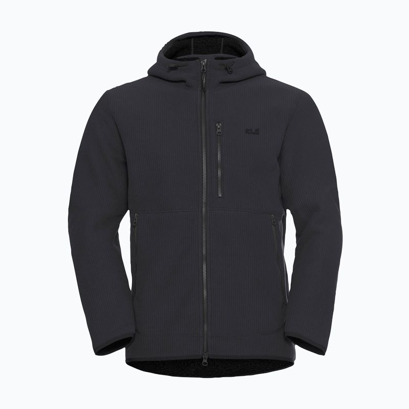 Men's trekking sweatshirt Jack Wolfskin Lake Ridge Hooded black 7