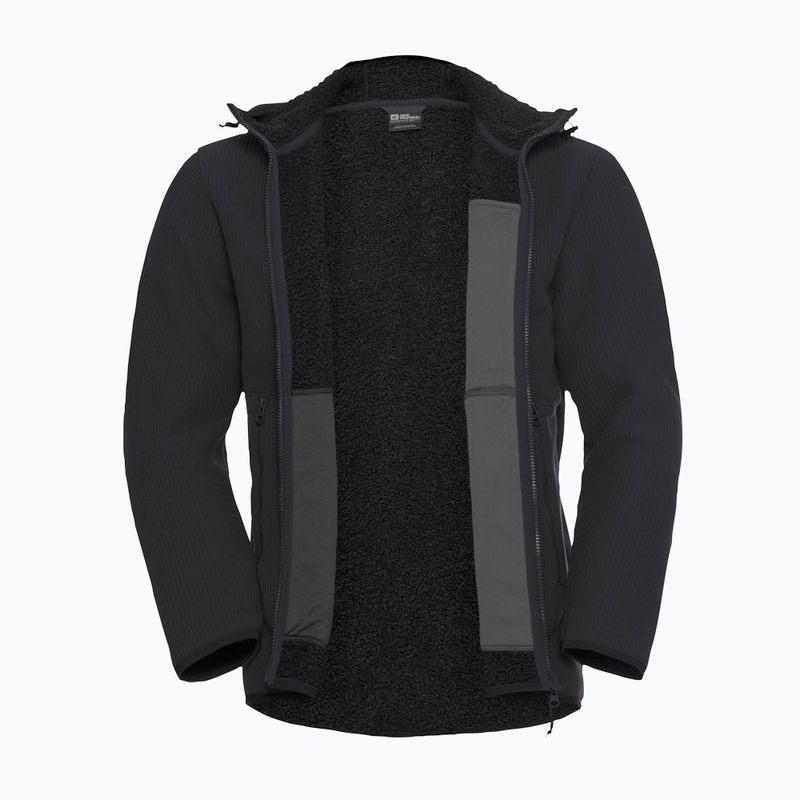 Men's trekking sweatshirt Jack Wolfskin Lake Ridge Hooded black 9