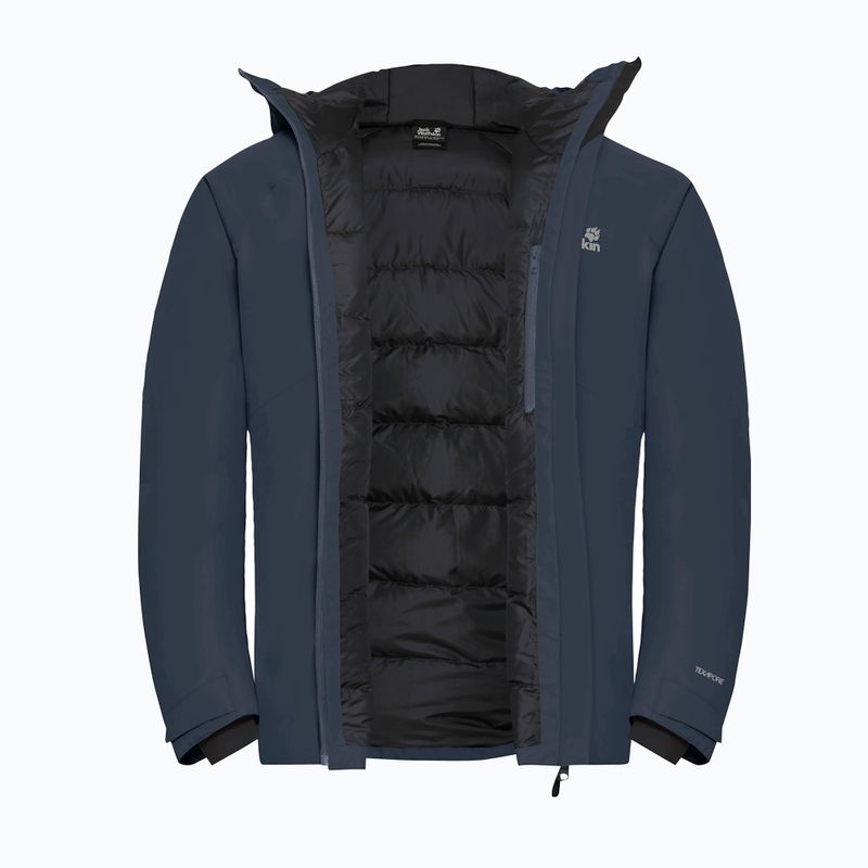 Men's rain jacket Jack Wolfskin Icecape 2L Down Ins Rds midnight sky 9