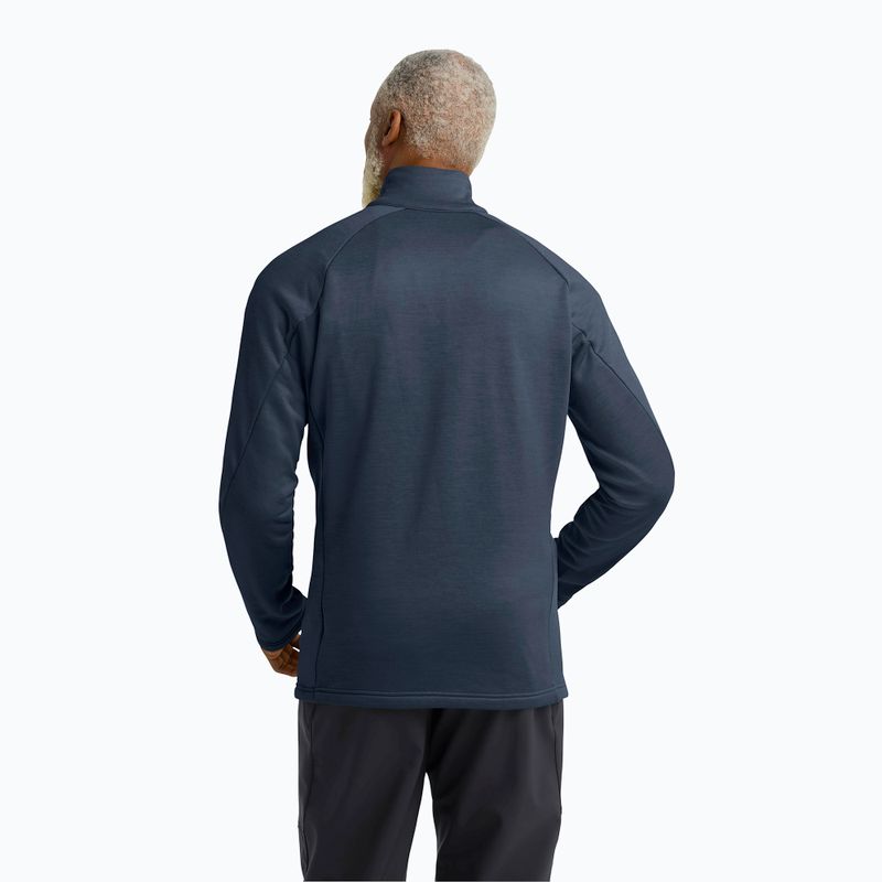 Men's trekking sweatshirt Jack Wolfskin Peak District Full Zip midnight sky 3