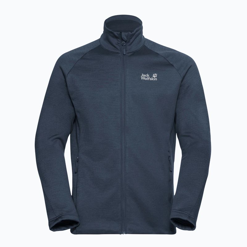 Men's trekking sweatshirt Jack Wolfskin Peak District Full Zip midnight sky 7
