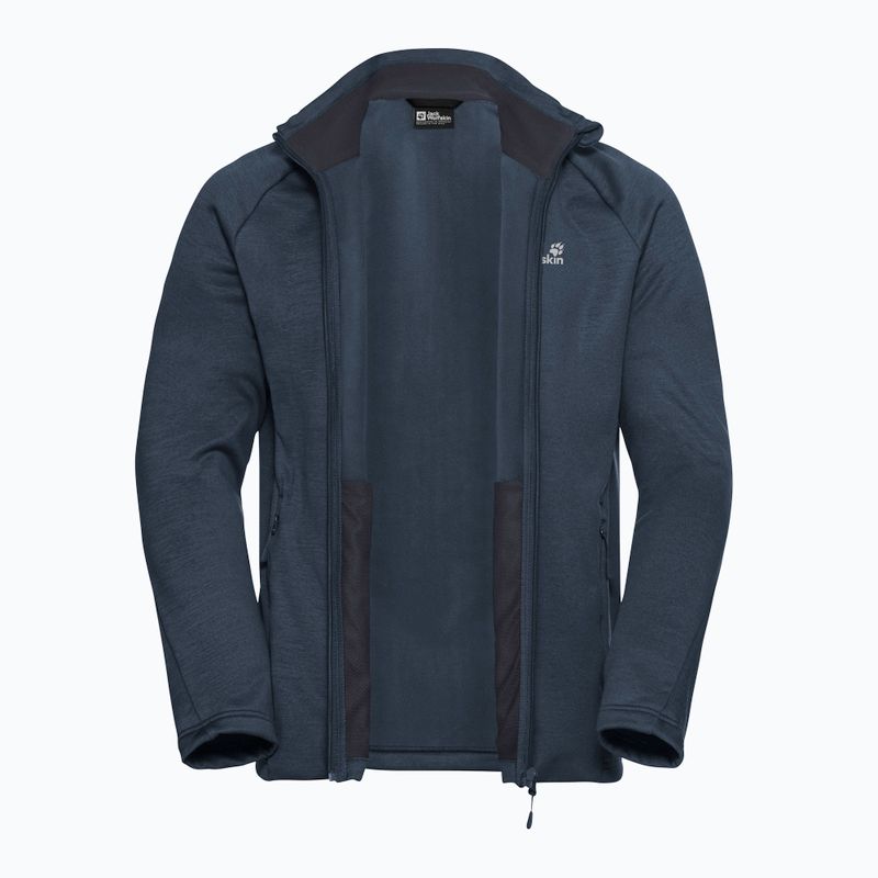 Men's trekking sweatshirt Jack Wolfskin Peak District Full Zip midnight sky 9