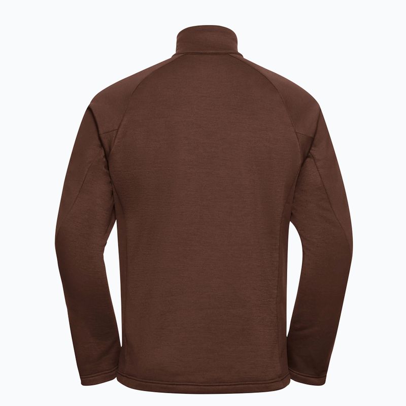 Men's trekking sweatshirt Jack Wolfskin Peak District Full Ziphot choc 8