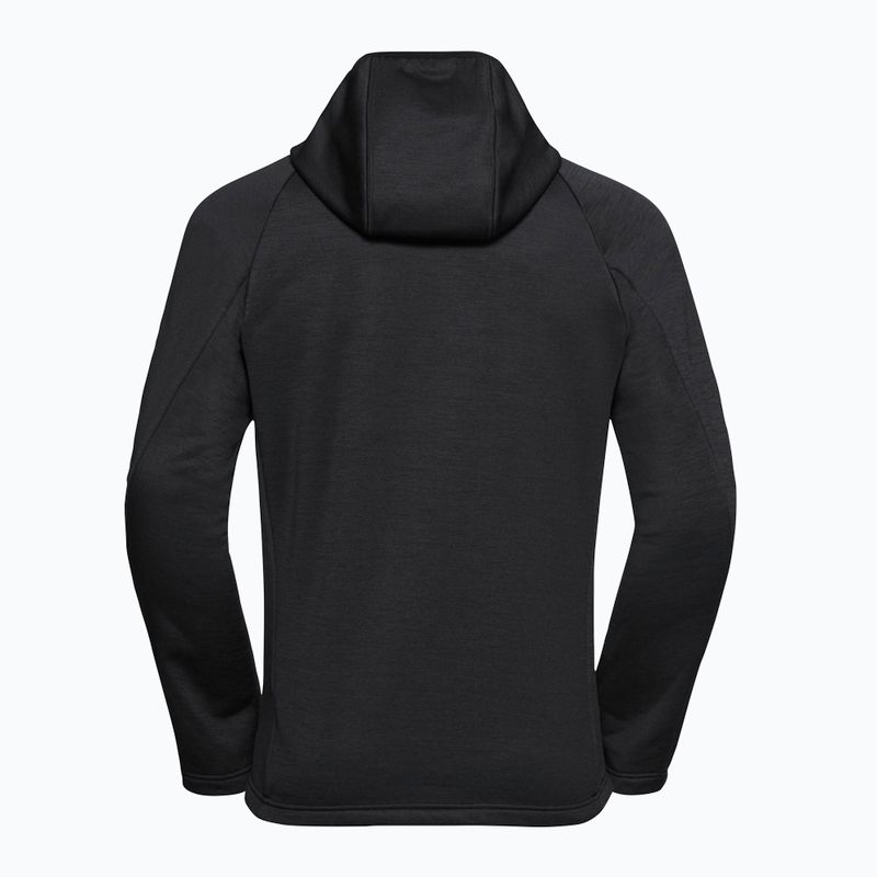 Men's trekking sweatshirt Jack Wolfskin Peak District Hooded Full Zip black 8