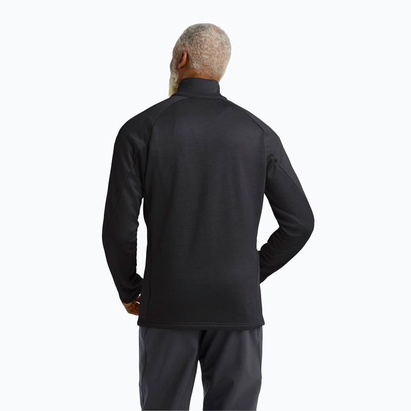 Men's trekking sweatshirt Jack Wolfskin Peak District Full Zip black 3