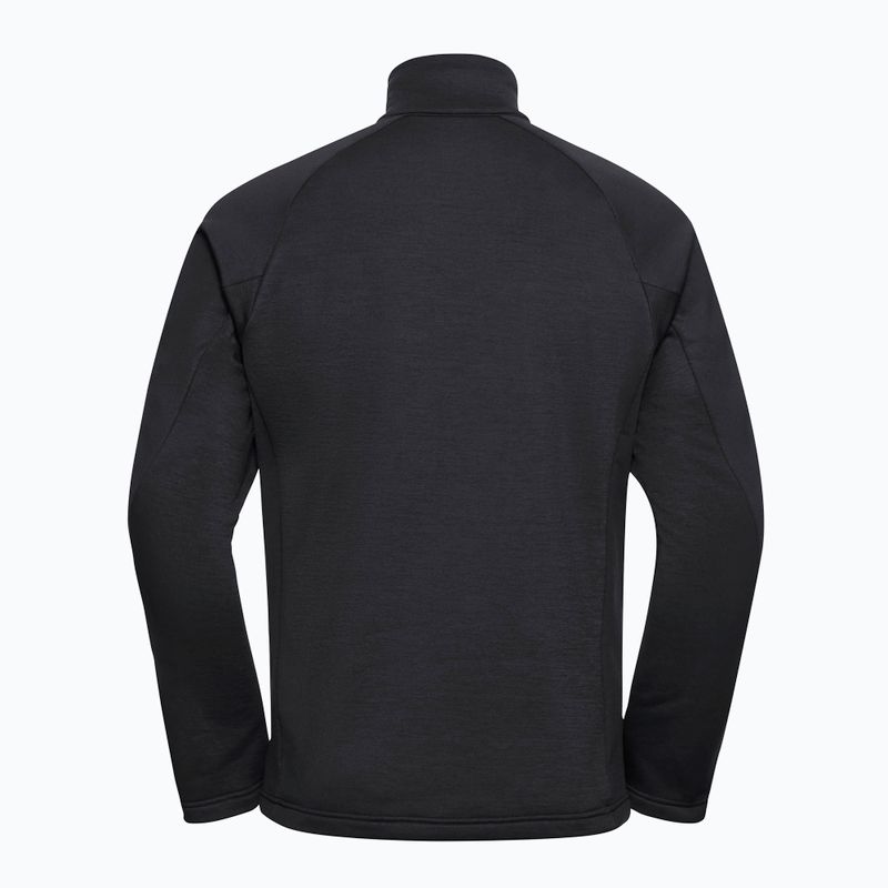 Men's trekking sweatshirt Jack Wolfskin Peak District Full Zip black 8