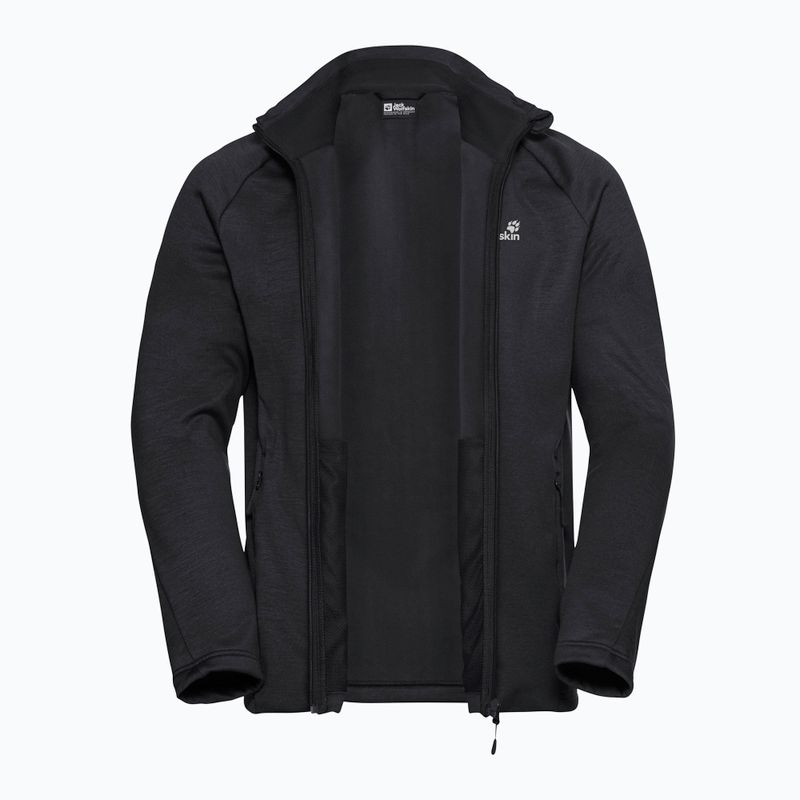 Men's trekking sweatshirt Jack Wolfskin Peak District Full Zip black 9