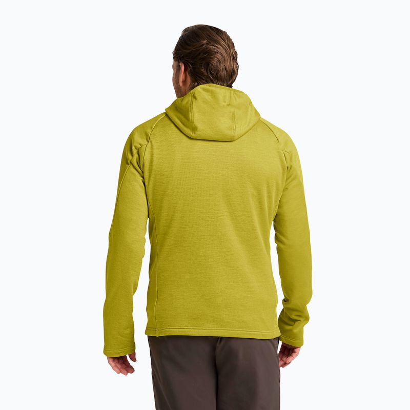 Men's trekking sweatshirt Jack Wolfskin Peak District Hooded Full Zip chartreuse 3