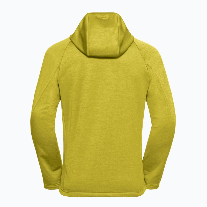 Men's trekking sweatshirt Jack Wolfskin Peak District Hooded Full Zip chartreuse 8