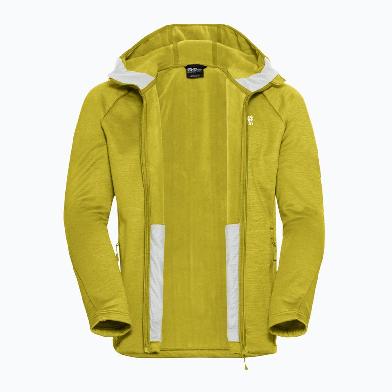 Men's trekking sweatshirt Jack Wolfskin Peak District Hooded Full Zip chartreuse 9