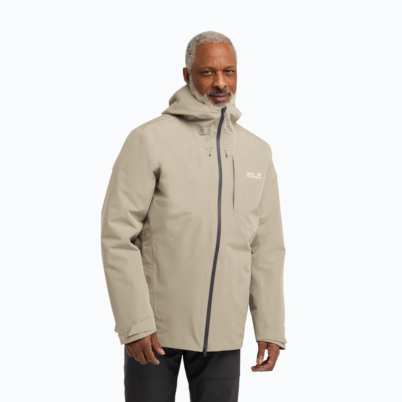 Men's 3in1 jacket Jack Wolfskin Icecape 3In1 Down Rds linen