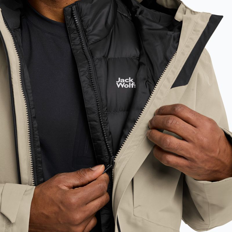 Men's 3in1 jacket Jack Wolfskin Icecape 3In1 Down Rds linen 8