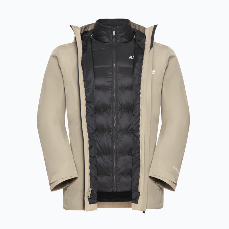 Men's 3in1 jacket Jack Wolfskin Icecape 3In1 Down Rds linen 12