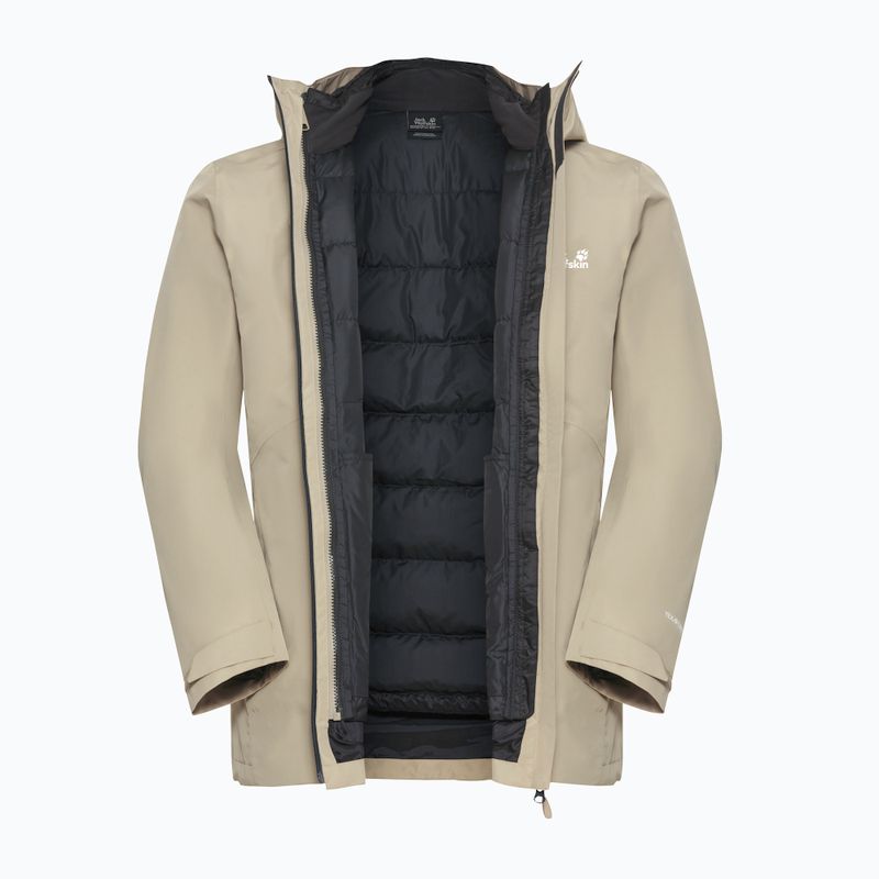 Men's 3in1 jacket Jack Wolfskin Icecape 3In1 Down Rds linen 13