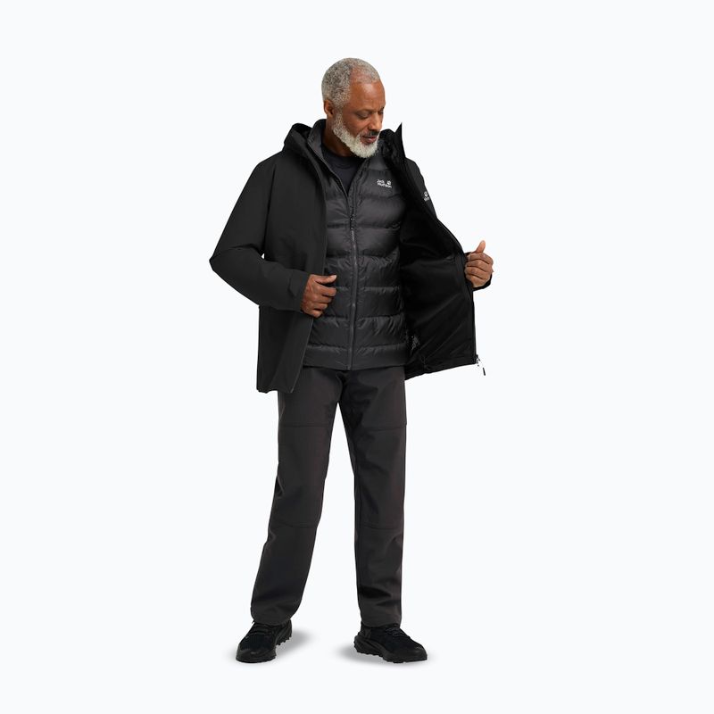 Men's 3in1 jacket Jack Wolfskin Icecape 3In1 Down Rds black 2