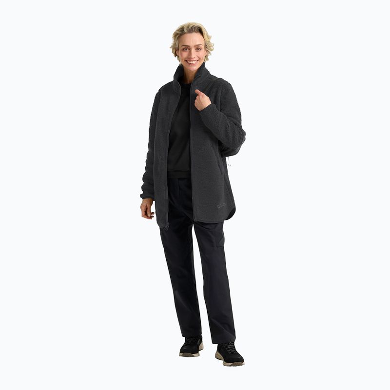 Women's trekking sweatshirt Jack Wolfskin High Curl Coat black 2