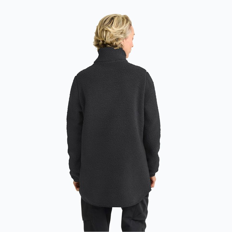 Women's trekking sweatshirt Jack Wolfskin High Curl Coat black 3