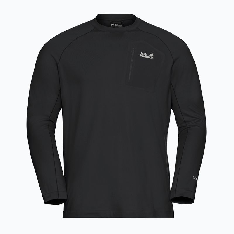 Men's longsleeve Jack Wolfskin Prelight Trail Crew black 5
