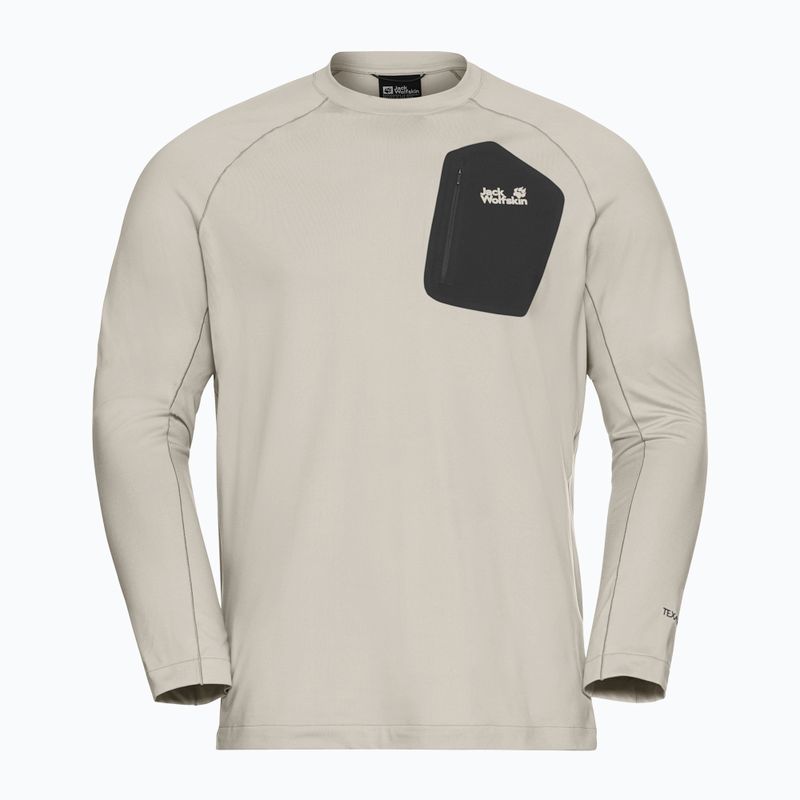 Men's longsleeve Jack Wolfskin Prelight Trail Crew pale sand 5
