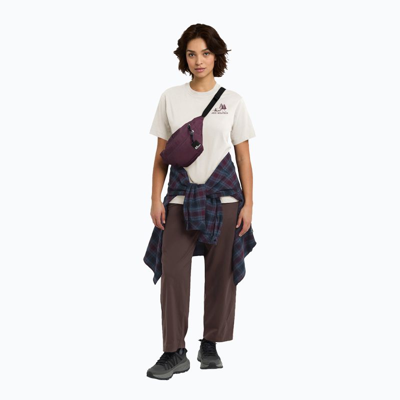 Women's T-shirt Jack Wolfskin Cadena tent cotton white 2