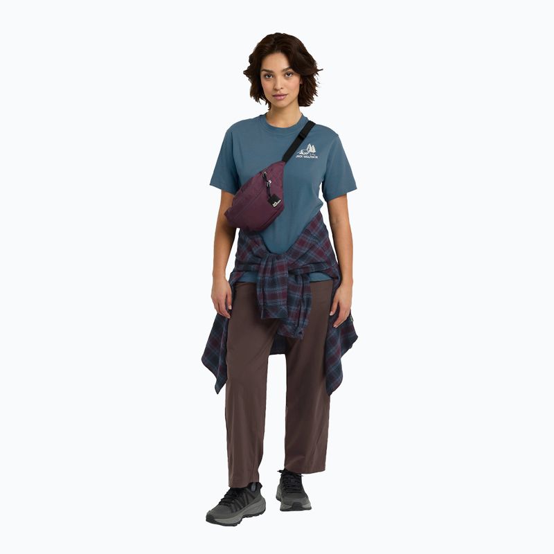Women's T-shirt Jack Wolfskin Cadena tent aluminium blue 2