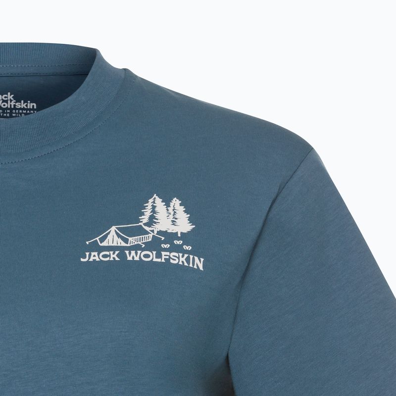 Women's T-shirt Jack Wolfskin Cadena tent aluminium blue 7
