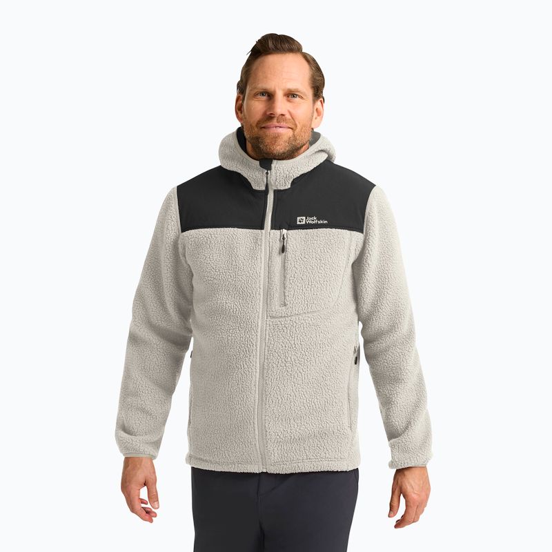 Men's fleece sweatshirt Jack Wolfskin Kammweg Pile Fz pale sand