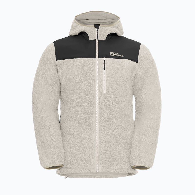 Men's fleece sweatshirt Jack Wolfskin Kammweg Pile Fz pale sand 7